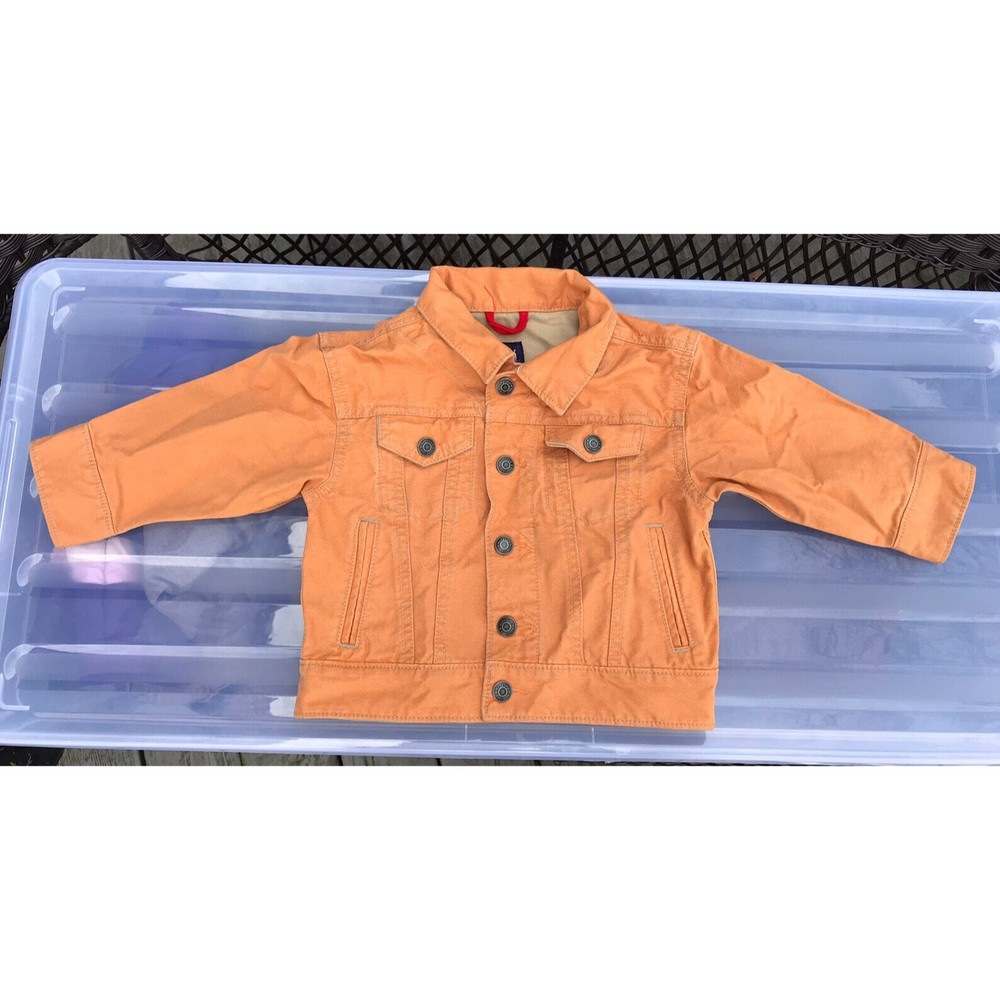 Boys baby Gap orange light weight jacket Jeans Denim 18-24 m Cotton toddler